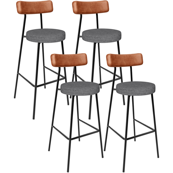 Kit 04 Banquetas Alta Bar Cozinha Sala Jantar Milão L02 Courí