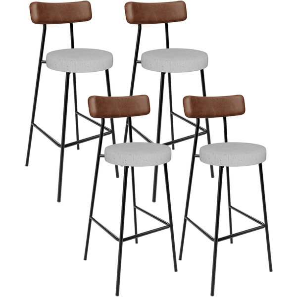 Kit 04 Banquetas Alta Bar Cozinha Sala Jantar Milão L02 Courí