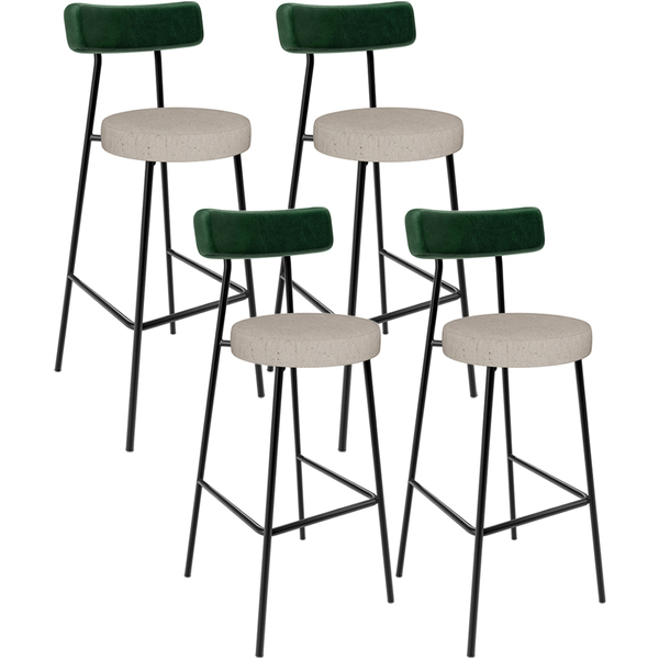 Kit 04 Banquetas Alta Bar Cozinha Sala Jantar Milão L02 Facto