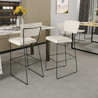 Kit 04 Banquetas Alta Cozinha Sala De Jantar Base Aço Fixa Al