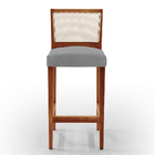 Kit 04 Banquetas Alta Cozinha Sala Jantar Encosto Em Tela Bra