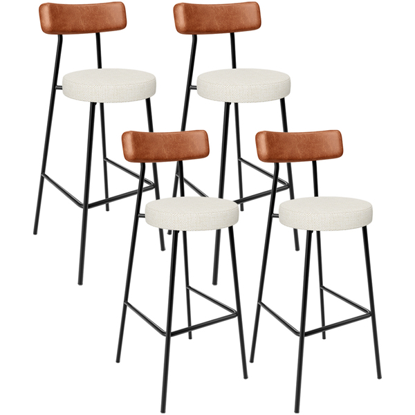 Kit 04 Banquetas Alta Cozinha Sala Jantar Milão L02 Couríssim