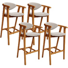 Kit 04 Banquetas Alta Para Cozinha Bancada Bar Sala De Jantar