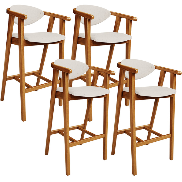 Kit 04 Banquetas Alta Para Cozinha Bancada Bar Sala De Jantar