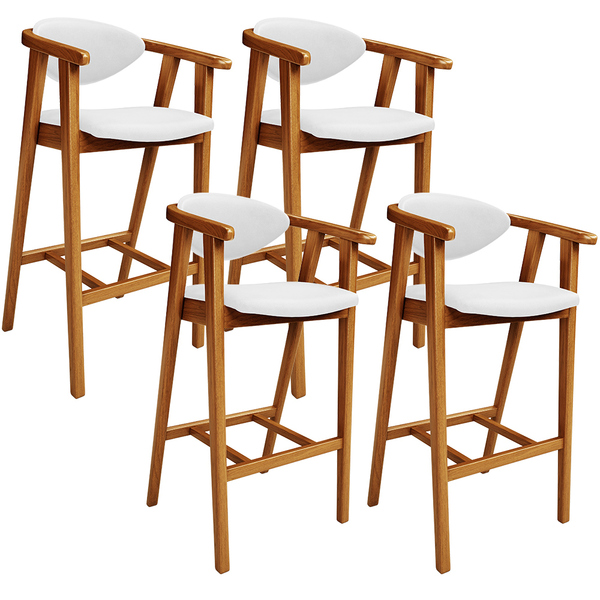 Kit 04 Banquetas Alta Para Cozinha Bancada Bar Sala De Jantar