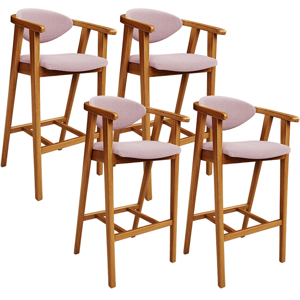 Kit 04 Banquetas Alta Para Cozinha Bancada Bar Sala De Jantar