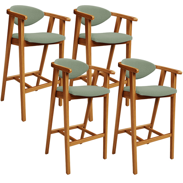 Kit 04 Banquetas Alta Para Cozinha Bancada Bar Sala De Jantar