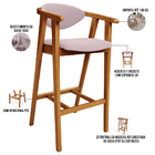 Kit 04 Banquetas Alta Para Cozinha Bancada Bar Sala De Jantar