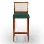 Kit 04 Banquetas Alta Para Cozinha Encosto Em Tela Branco Zio