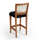 Kit 04 Banquetas Alta Para Cozinha Encosto Tela Branco Zion L