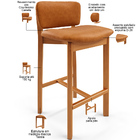 Kit 04 Banquetas Alta Para Cozinha Sala De Jantar Bar Dara L0