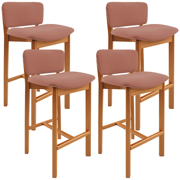 Kit 04 Banquetas Alta Para Cozinha Sala De Jantar Bar Dara L0