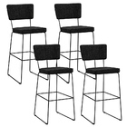 Kit 04 Banquetas Alta Para Cozinha Sala De Jantar Base Aço Fi