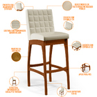 Kit 04 Banquetas Alta Para Cozinha Sala De Jantar Fixa Mila L