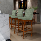 Kit 04 Banquetas Alta Para Cozinha Sala De Jantar Fixa Mila L