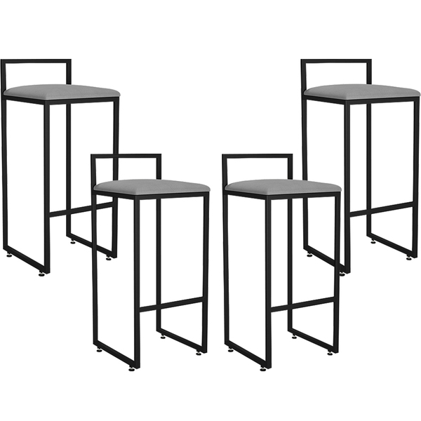 Kit 04 Banquetas Alta Para Cozinha Sala De Jantar Hanna L02 P