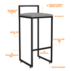 Kit 04 Banquetas Alta Para Cozinha Sala De Jantar Hanna L02 P