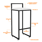 Kit 04 Banquetas Alta Para Cozinha Sala De Jantar Hanna L02 P