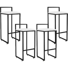Kit 04 Banquetas Alta Para Cozinha Sala De Jantar Hanna L02 P