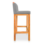 Kit 04 Banquetas Alta Rubi Veludo Base Fixa De Madeira - Pall