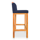 Kit 04 Banquetas Alta Rubi Veludo Base Fixa De Madeira - Pall