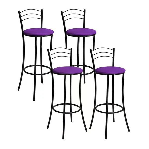 Kit 04 Banquetas Alta Stell Bq10 Hks Milani Store