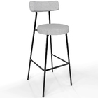 Kit 04 Banquetas Altas Bar Cozinha Sala De Jantar Em Aço Milã