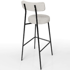 Kit 04 Banquetas Altas Bar Cozinha Sala De Jantar Em Aço Milã