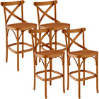 Kit 04 Banquetas Altas Cozinha Bancada Bar Sala De Jantar Ávi