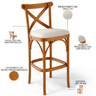 Kit 04 Banquetas Altas Cozinha Bancada Bar Sala De Jantar Est