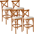Kit 04 Banquetas Altas Cozinha Bancada Bar Sala De Jantar Est