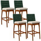 Kit 04 Banquetas Altas Cozinha Sala De Jantar Fixa Mila L02 F