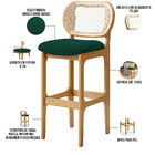 Kit 04 Banquetas Altas Para Cozinha Bancada Sala Tela Betta F