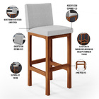 Kit 04 Banquetas Altas Para Cozinha Sala De Jantar Fixa Alya