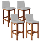 Kit 04 Banquetas Altas Para Cozinha Sala De Jantar Fixa Alya