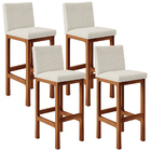 Kit 04 Banquetas Altas Para Cozinha Sala De Jantar Fixa Alya