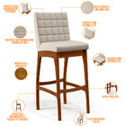 Kit 04 Banquetas Altas Para Cozinha Sala De Jantar Fixa Mila