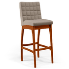 Kit 04 Banquetas Altas Para Cozinha Sala De Jantar Fixa Mila