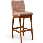 Kit 04 Banquetas Altas Para Cozinha Sala De Jantar Fixa Mila