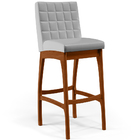 Kit 04 Banquetas Altas Para Cozinha Sala De Jantar Fixa Mila