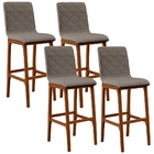 Kit 04 Banquetas Altas Para Cozinha Sala De Jantar Fixa Zoe L