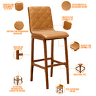 Kit 04 Banquetas Altas Para Cozinha Sala De Jantar Fixa Zoe L