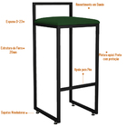 Kit 04 Banquetas Altas Para Cozinha Sala De Jantar Hanna L02