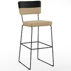 Kit 04 Banquetas Altas Sala De Jantar Allana L02 Faixa Facto