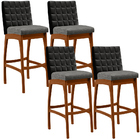 Kit 04 Banquetas Altas Sala De Jantar Fixa Mila L02 Couríssim