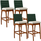 Kit 04 Banquetas Altas Sala De Jantar Fixa Mila L02 Facto Ver