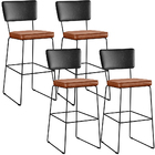 Kit 04 Banquetas Altas Sala Jantar Fixa Allana L02 Couríssimo