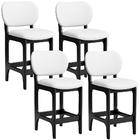 Kit 04 Banquetas Baixa Bar Cozinha E Sala De Jantar Fixa Bett