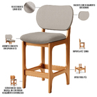 Kit 04 Banquetas Baixa Bar Cozinha E Sala De Jantar Fixa Bett