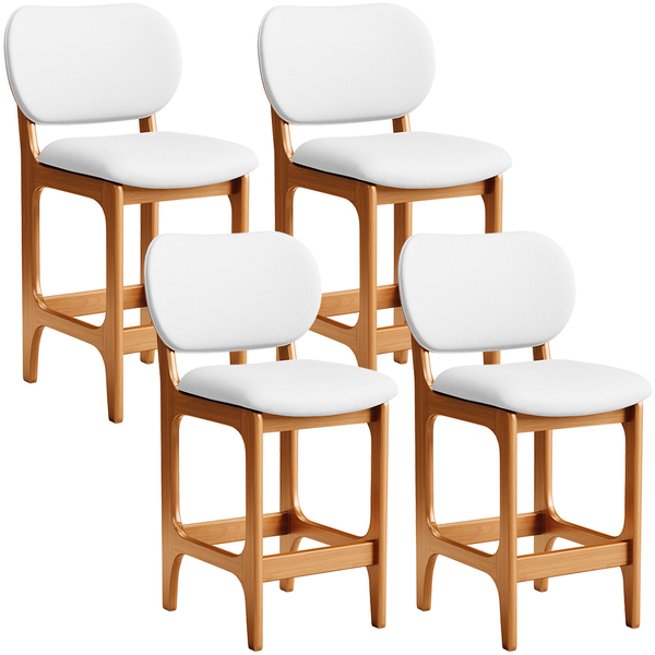 Kit 04 Banquetas Baixa Bar Cozinha E Sala De Jantar Fixa Bett